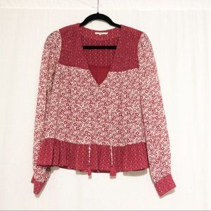 Tularosa Longsleeve Blouse Top Dusted Flowy Berry size Small